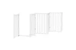 Vidaxl Dog Gate With Door Foldable 6 Panels White 300 Cm Solid Wood Fir Vidaxl Dog Gate With Door Foldable 6 Panels White 300 Cm Solid Wood Fir