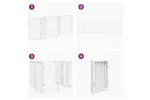 Vidaxl Dog Gate With Door Foldable 6 Panels White 300 Cm Solid Wood Fir Vidaxl Dog Gate With Door Foldable 6 Panels White 300 Cm Solid Wood Fir