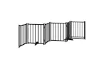 Vidaxl Dog Gate With Door Foldable 6 Panels Black 300 Cm Solid Wood Fir Vidaxl Dog Gate With Door Foldable 6 Panels Black 300 Cm Solid Wood Fir