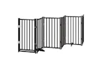 Vidaxl Dog Gate With Door Foldable 6 Panels Black 300 Cm Solid Wood Fir Vidaxl Dog Gate With Door Foldable 6 Panels Black 300 Cm Solid Wood Fir