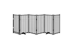 Vidaxl Dog Gate With Door Foldable 6 Panels Black 300 Cm Solid Wood Fir Vidaxl Dog Gate With Door Foldable 6 Panels Black 300 Cm Solid Wood Fir