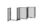 Vidaxl Dog Gate With Door Foldable 6 Panels Black 300 Cm Solid Wood Fir Vidaxl Dog Gate With Door Foldable 6 Panels Black 300 Cm Solid Wood Fir
