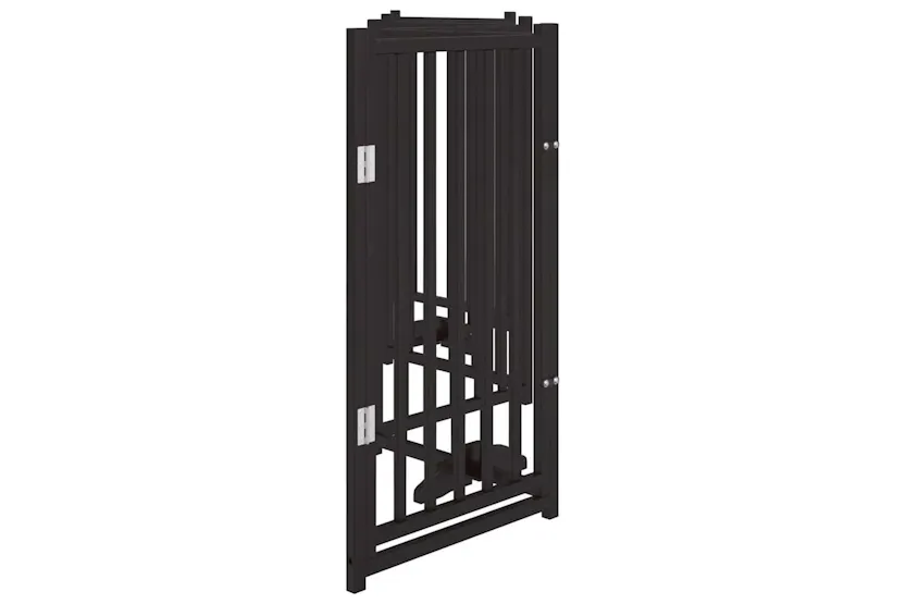 Vidaxl Dog Gate With Door Foldable 6 Panels Black 300 Cm Solid Wood Fir Vidaxl Dog Gate With Door Foldable 6 Panels Black 300 Cm Solid Wood Fir