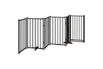 Vidaxl Dog Gate With Door Foldable 6 Panels Black 300 Cm Solid Wood Fir Vidaxl Dog Gate With Door Foldable 6 Panels Black 300 Cm Solid Wood Fir