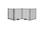Vidaxl Dog Gate With Door Foldable 4 Panels Black 320 Cm Solid Wood Fir Vidaxl Dog Gate With Door Foldable 4 Panels Black 320 Cm Solid Wood Fir
