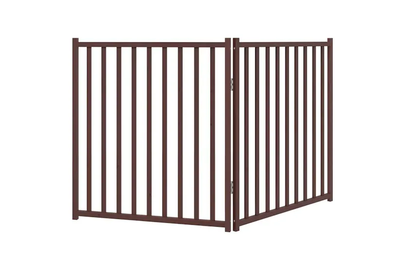 Vidaxl Dog Gate Foldable 2 Panels Brown Oak 160 Cm Solid Wood Fir Vidaxl Dog Gate Foldable 2 Panels Brown Oak 160 Cm Solid Wood Fir