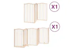 Vidaxl Dog Gate With Door Foldable 9 Panels 450 Cm Poplar Wood Vidaxl Dog Gate With Door Foldable 9 Panels 450 Cm Poplar Wood