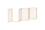 Vidaxl Dog Gate With Door Foldable 9 Panels 450 Cm Poplar Wood Vidaxl Dog Gate With Door Foldable 9 Panels 450 Cm Poplar Wood