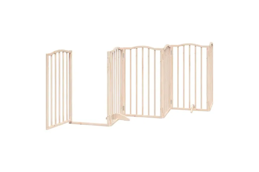 Vidaxl Dog Gate With Door Foldable 9 Panels 450 Cm Poplar Wood Vidaxl Dog Gate With Door Foldable 9 Panels 450 Cm Poplar Wood