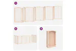 Vidaxl Dog Gate With Door Foldable 9 Panels 450 Cm Poplar Wood Vidaxl Dog Gate With Door Foldable 9 Panels 450 Cm Poplar Wood
