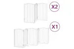 Vidaxl Dog Gate With Door Foldable 12 Panels White 600 Cm Poplar Wood Vidaxl Dog Gate With Door Foldable 12 Panels White 600 Cm Poplar Wood