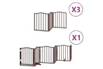 Vidaxl Dog Gate With Door Foldable 15 Panels Brown 750 Cm Poplar Wood Vidaxl Dog Gate With Door Foldable 15 Panels Brown 750 Cm Poplar Wood