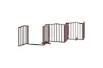 Vidaxl Dog Gate With Door Foldable 15 Panels Brown 750 Cm Poplar Wood Vidaxl Dog Gate With Door Foldable 15 Panels Brown 750 Cm Poplar Wood