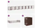 Vidaxl Dog Gate With Door Foldable 15 Panels Brown 750 Cm Poplar Wood Vidaxl Dog Gate With Door Foldable 15 Panels Brown 750 Cm Poplar Wood