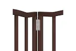 Vidaxl Dog Gate With Door Foldable 15 Panels Brown 750 Cm Poplar Wood Vidaxl Dog Gate With Door Foldable 15 Panels Brown 750 Cm Poplar Wood