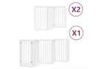 Vidaxl Dog Gate With Door Foldable 12 Panels White 600 Cm Poplar Wood Vidaxl Dog Gate With Door Foldable 12 Panels White 600 Cm Poplar Wood