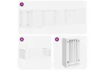 Vidaxl Dog Gate With Door Foldable 12 Panels White 600 Cm Poplar Wood Vidaxl Dog Gate With Door Foldable 12 Panels White 600 Cm Poplar Wood