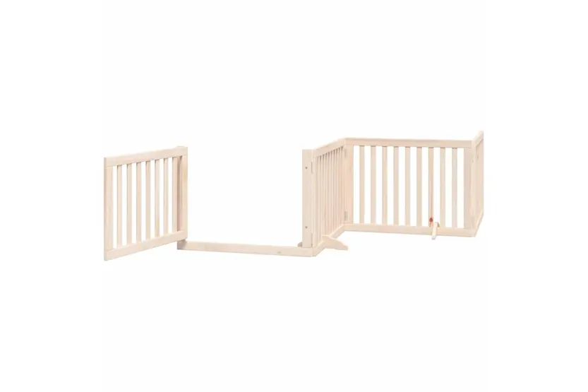 Vidaxl Dog Gate With Door Foldable 8 Panels 640 Cm Poplar Wood Vidaxl Dog Gate With Door Foldable 8 Panels 640 Cm Poplar Wood