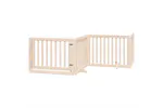Vidaxl Dog Gate With Door Foldable 8 Panels 640 Cm Poplar Wood Vidaxl Dog Gate With Door Foldable 8 Panels 640 Cm Poplar Wood