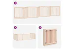 Vidaxl Dog Gate With Door Foldable 8 Panels 640 Cm Poplar Wood Vidaxl Dog Gate With Door Foldable 8 Panels 640 Cm Poplar Wood