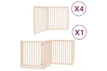 Vidaxl Dog Gate With Door Foldable 12 Panels 960 Cm Poplar Wood Vidaxl Dog Gate With Door Foldable 12 Panels 960 Cm Poplar Wood