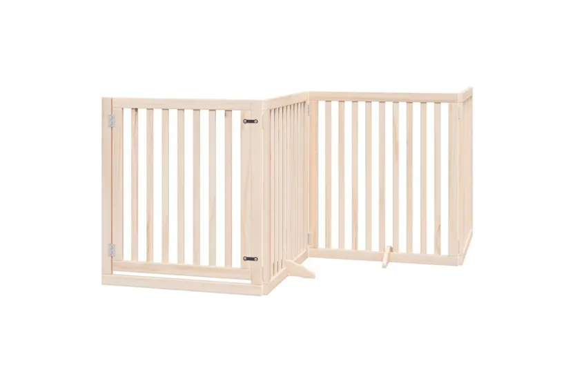 Vidaxl Dog Gate With Door Foldable 12 Panels 960 Cm Poplar Wood Vidaxl Dog Gate With Door Foldable 12 Panels 960 Cm Poplar Wood