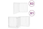 Vidaxl Dog Gate With Door Foldable 10 Panels White 800 Cm Poplar Wood Vidaxl Dog Gate With Door Foldable 10 Panels White 800 Cm Poplar Wood
