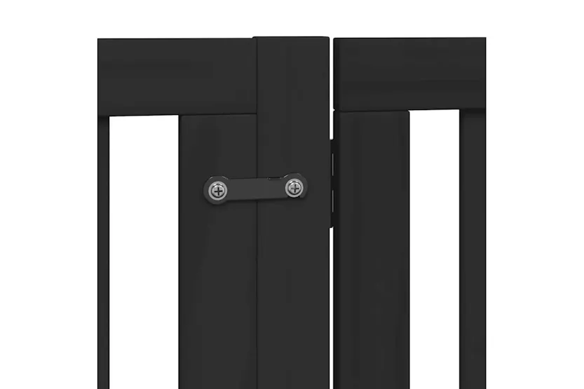Vidaxl Dog Gate With Door Foldable 6 Panels Black 480 Cm Poplar Wood Vidaxl Dog Gate With Door Foldable 6 Panels Black 480 Cm Poplar Wood