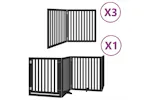 Vidaxl Dog Gate With Door Foldable 10 Panels Black 800 Cm Poplar Wood Vidaxl Dog Gate With Door Foldable 10 Panels Black 800 Cm Poplar Wood