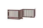 Vidaxl Dog Gate With Door Foldable 10 Panels Brown 800 Cm Poplar Wood Vidaxl Dog Gate With Door Foldable 10 Panels Brown 800 Cm Poplar Wood