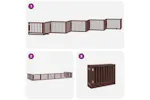 Vidaxl Dog Gate With Door Foldable 10 Panels Brown 800 Cm Poplar Wood Vidaxl Dog Gate With Door Foldable 10 Panels Brown 800 Cm Poplar Wood
