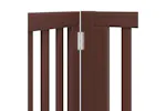Vidaxl Dog Gate With Door Foldable 6 Panels Brown 480 Cm Poplar Wood Vidaxl Dog Gate With Door Foldable 6 Panels Brown 480 Cm Poplar Wood