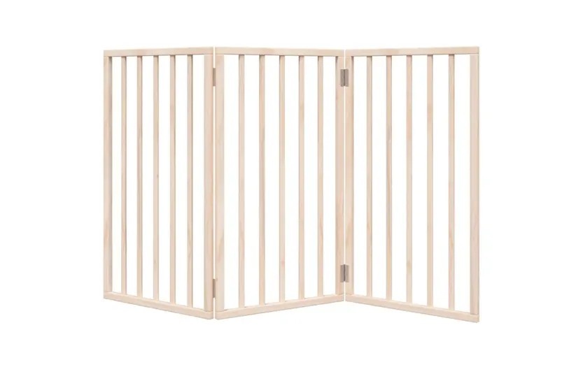 Vidaxl Dog Gate Foldable 3 Panels 150 Cm Poplar Wood Vidaxl Dog Gate Foldable 3 Panels 150 Cm Poplar Wood