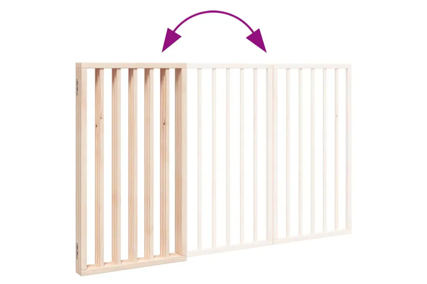 Vidaxl Dog Gate Foldable 3 Panels 150 Cm Poplar Wood Vidaxl Dog Gate Foldable 3 Panels 150 Cm Poplar Wood