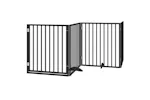 Vidaxl Dog Gate With Door Foldable 4 Panels Black 320 Cm Poplar Wood Vidaxl Dog Gate With Door Foldable 4 Panels Black 320 Cm Poplar Wood