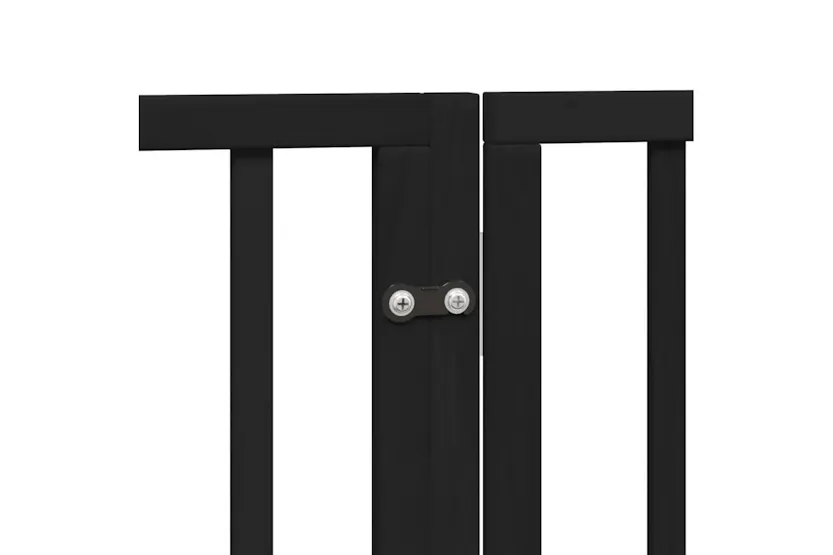 Vidaxl Dog Gate With Door Foldable 4 Panels Black 320 Cm Poplar Wood Vidaxl Dog Gate With Door Foldable 4 Panels Black 320 Cm Poplar Wood
