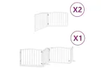 Vidaxl Dog Gate With Door Foldable 8 Panels White 640 Cm Poplar Wood Vidaxl Dog Gate With Door Foldable 8 Panels White 640 Cm Poplar Wood