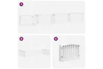 Vidaxl Dog Gate With Door Foldable 8 Panels White 640 Cm Poplar Wood Vidaxl Dog Gate With Door Foldable 8 Panels White 640 Cm Poplar Wood