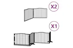 Vidaxl Dog Gate With Door Foldable 8 Panels Black 640 Cm Poplar Wood Vidaxl Dog Gate With Door Foldable 8 Panels Black 640 Cm Poplar Wood