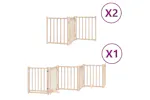 Vidaxl Dog Gate With Door Foldable 12 Panels 600 Cm Poplar Wood Vidaxl Dog Gate With Door Foldable 12 Panels 600 Cm Poplar Wood