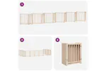 Vidaxl Dog Gate With Door Foldable 12 Panels 600 Cm Poplar Wood Vidaxl Dog Gate With Door Foldable 12 Panels 600 Cm Poplar Wood