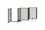 Vidaxl Dog Gate With Door Foldable 15 Panels Black 750 Cm Poplar Wood Vidaxl Dog Gate With Door Foldable 15 Panels Black 750 Cm Poplar Wood