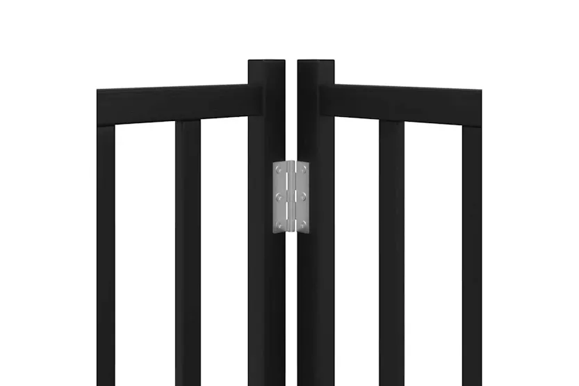Vidaxl Dog Gate With Door Foldable 15 Panels Black 750 Cm Poplar Wood Vidaxl Dog Gate With Door Foldable 15 Panels Black 750 Cm Poplar Wood
