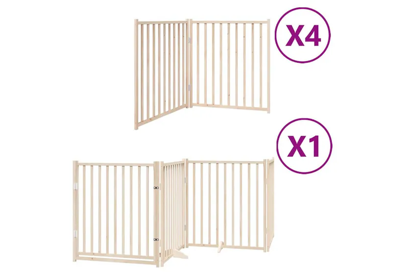 Vidaxl Dog Gate With Door Foldable 12 Panels 960 Cm Poplar Wood Vidaxl Dog Gate With Door Foldable 12 Panels 960 Cm Poplar Wood