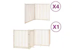 Vidaxl Dog Gate With Door Foldable 12 Panels 960 Cm Poplar Wood Vidaxl Dog Gate With Door Foldable 12 Panels 960 Cm Poplar Wood