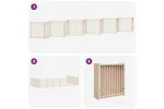 Vidaxl Dog Gate With Door Foldable 12 Panels 960 Cm Poplar Wood Vidaxl Dog Gate With Door Foldable 12 Panels 960 Cm Poplar Wood