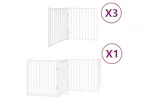 Vidaxl Dog Gate With Door Foldable 10 Panels White 800 Cm Poplar Wood Vidaxl Dog Gate With Door Foldable 10 Panels White 800 Cm Poplar Wood