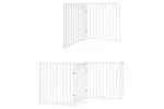 Vidaxl Dog Gate With Door Foldable 10 Panels White 800 Cm Poplar Wood Vidaxl Dog Gate With Door Foldable 10 Panels White 800 Cm Poplar Wood
