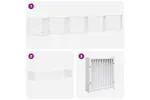 Vidaxl Dog Gate With Door Foldable 10 Panels White 800 Cm Poplar Wood Vidaxl Dog Gate With Door Foldable 10 Panels White 800 Cm Poplar Wood