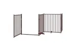 Vidaxl Dog Gate With Door Foldable 6 Panels Brown 480 Cm Poplar Wood Vidaxl Dog Gate With Door Foldable 6 Panels Brown 480 Cm Poplar Wood